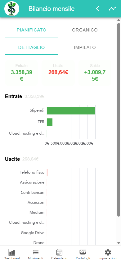 Monthly budget